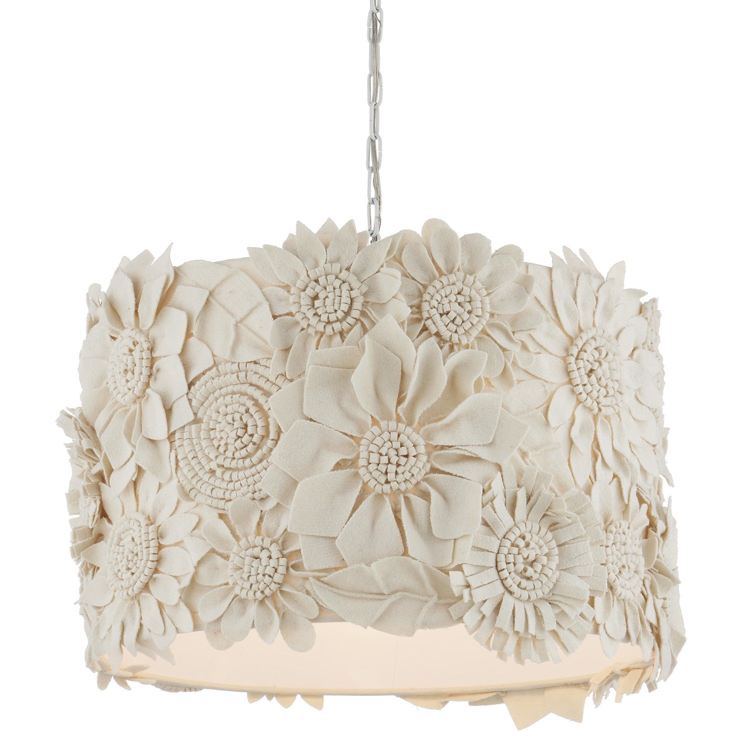 One Light Pendant from the Clotilde collection in Cream/White finish