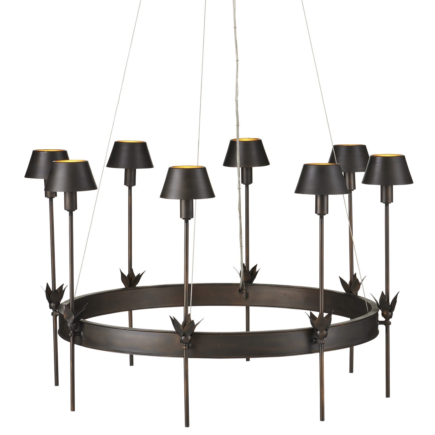 LED Chandelier from the Coterie collection in Bronze/Gold finish