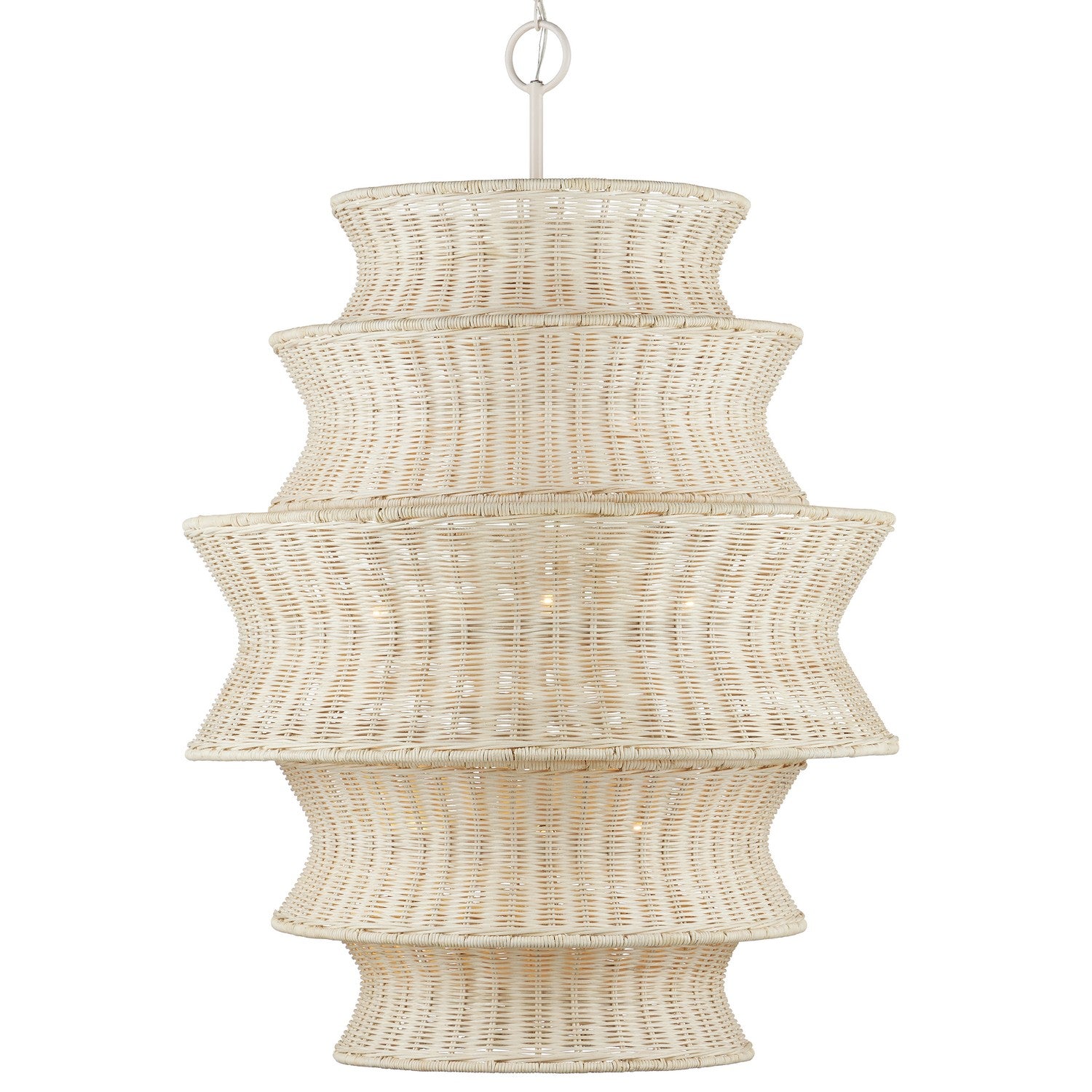 Nine Light Chandelier from the Phebe collection in Bleached Natural/Vanilla finish