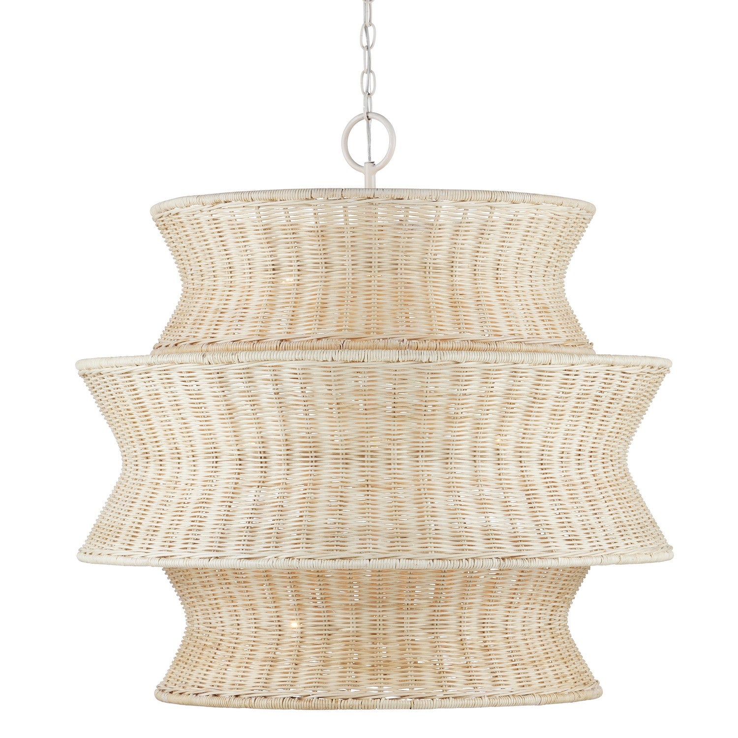 Nine Light Chandelier from the Phebe collection in Bleached Natural/Vanilla finish