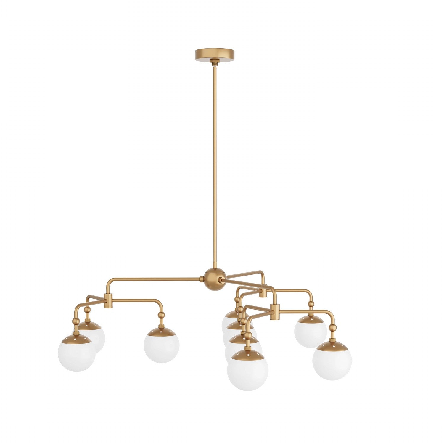 Nine Light Chandelier from the Utica collection in Antique Brass finish