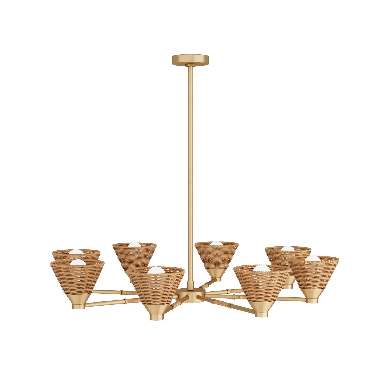 Eight Light Chandelier from the Ventura collection in Natural finish