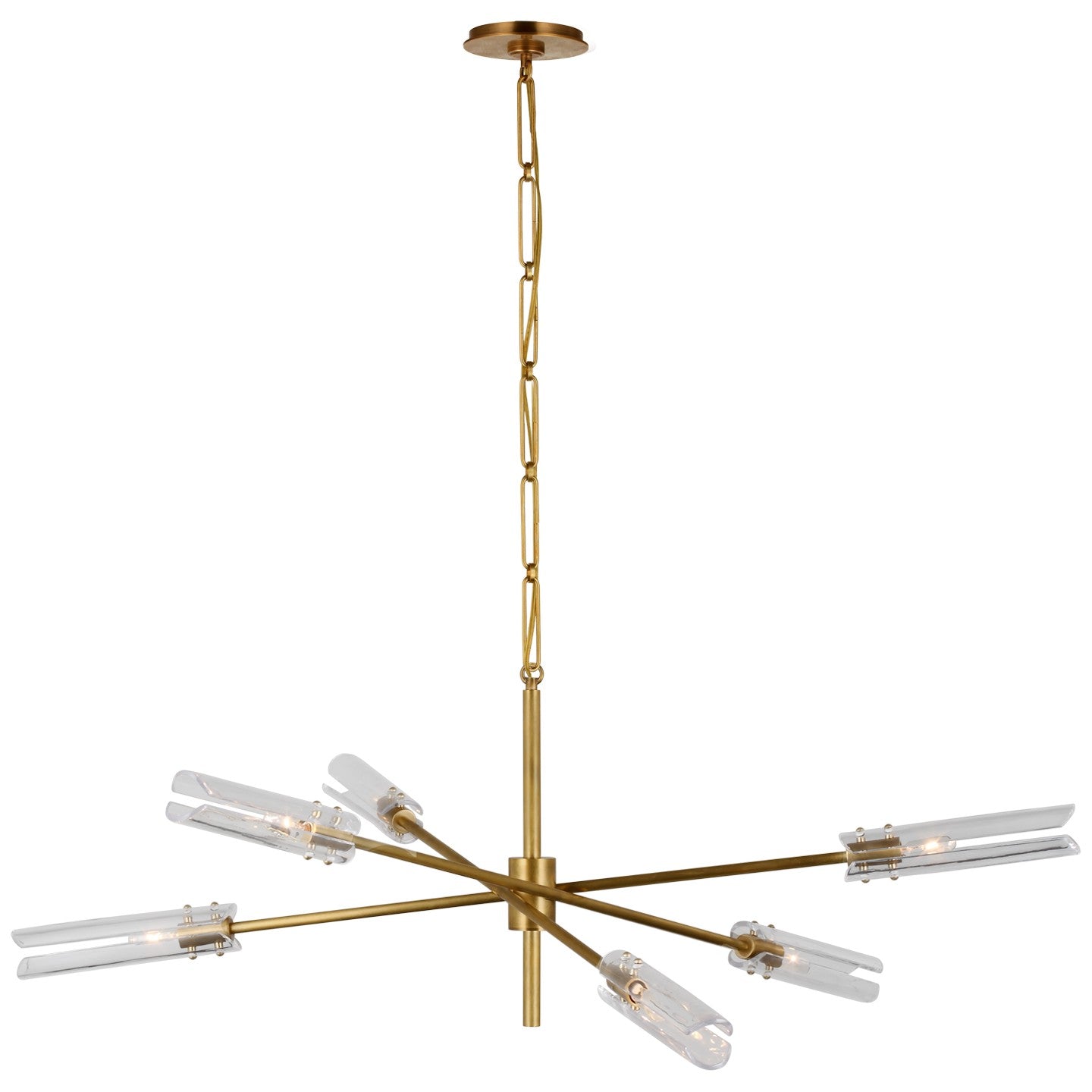 Visual Comfort Signature - ARN 5488HAB-CG - LED Chandelier - Casoria - Hand-Rubbed Antique Brass