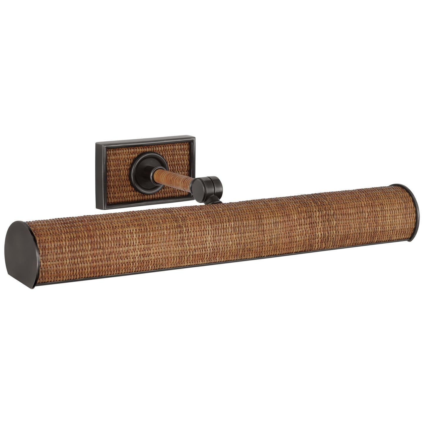 Visual Comfort Signature - CHD 2583BZ/NRT - LED Picture Light - Halwell - Bronze and Natural Woven Rattan