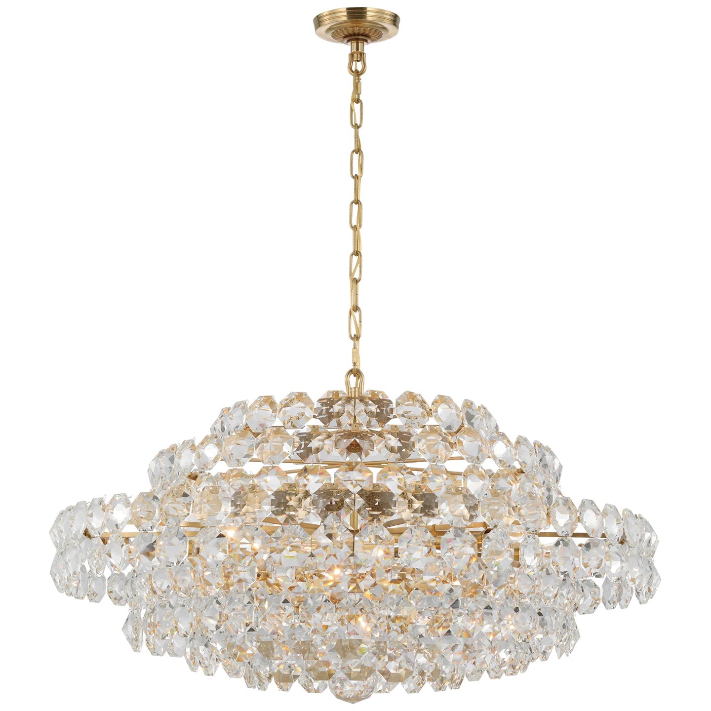 Visual Comfort Signature - ARN 5120HAB-CG - 18 Light Chandelier - Sanger - Hand-Rubbed Antique Brass