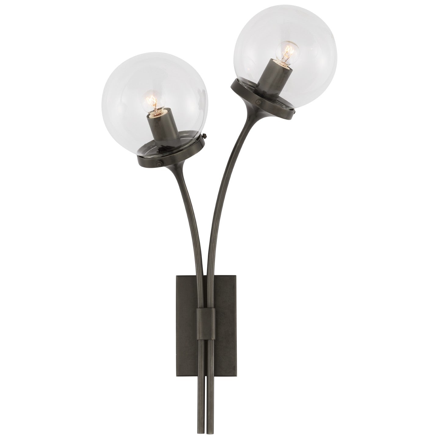 Visual Comfort Signature - KS 2407BZ-CG - Two Light Wall Sconce - Prescott - Bronze