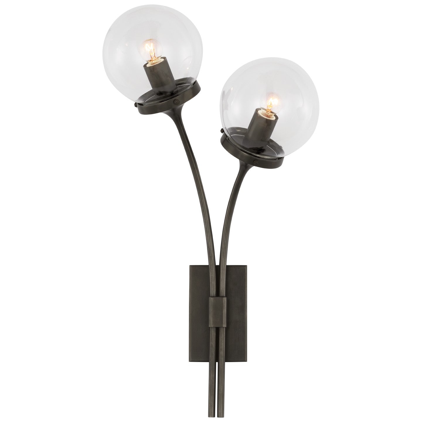 Visual Comfort Signature - KS 2408BZ-CG - Two Light Wall Sconce - Prescott - Bronze