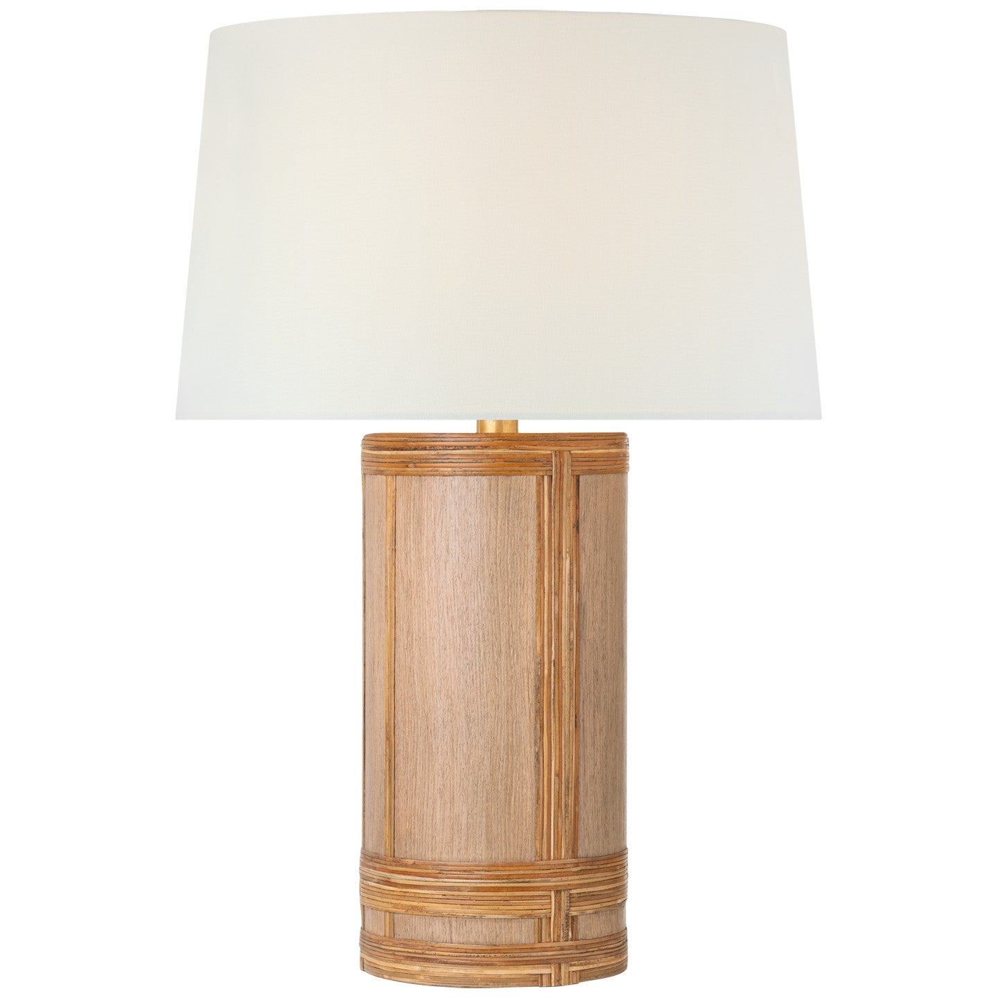 Visual Comfort Signature - MF 3010LO/NRT-L - LED Table Lamp - Lignum - Light Oak and Natural Rattan