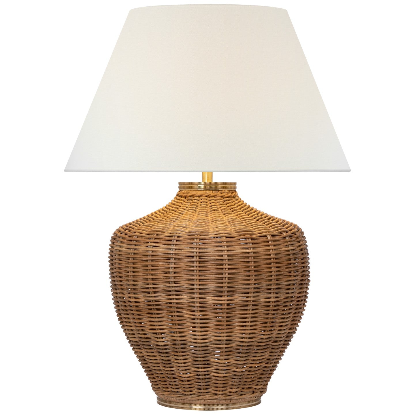 Visual Comfort Signature - MF 3012NTW-L - LED Table Lamp - Evie - Natural Wicker