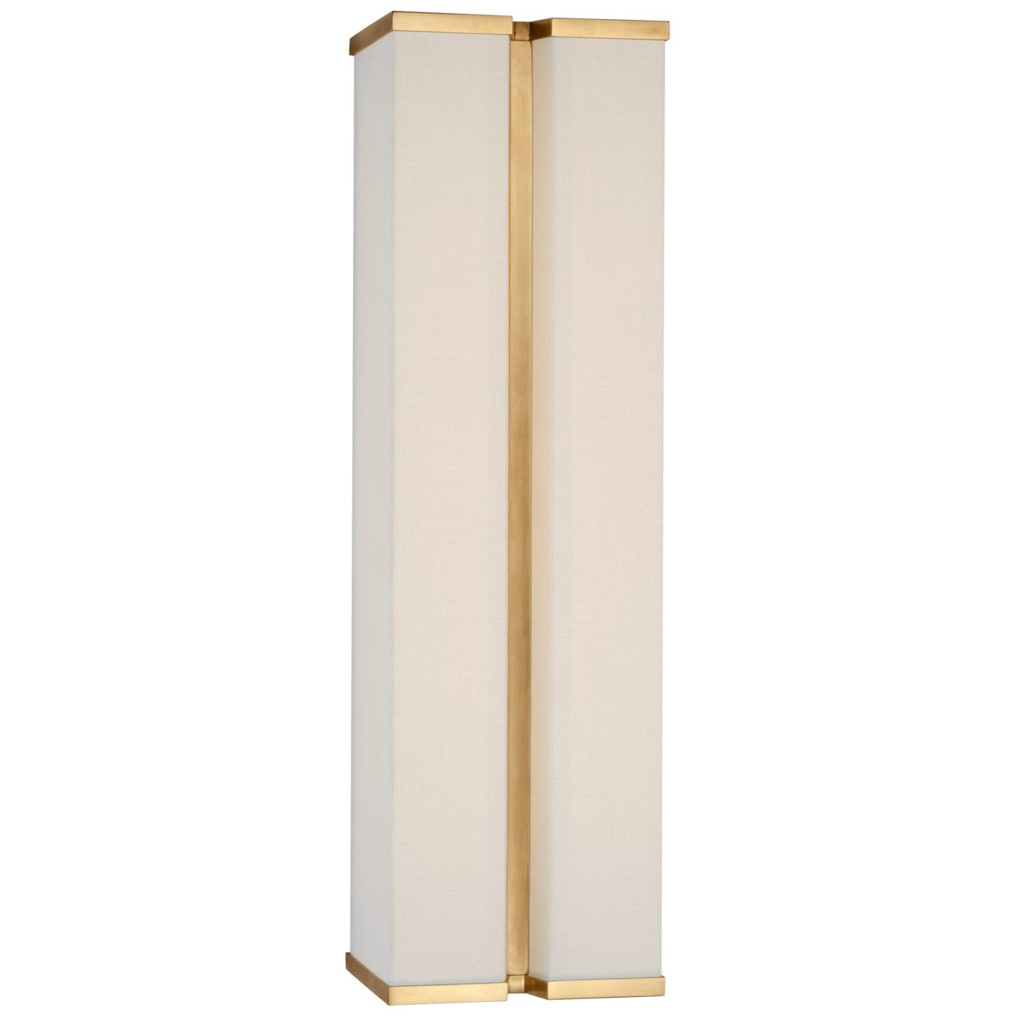 Visual Comfort Signature - PCD 2250HAB/L - LED Wall Sconce - Vernet - Hand-Rubbed Antique Brass and Linen