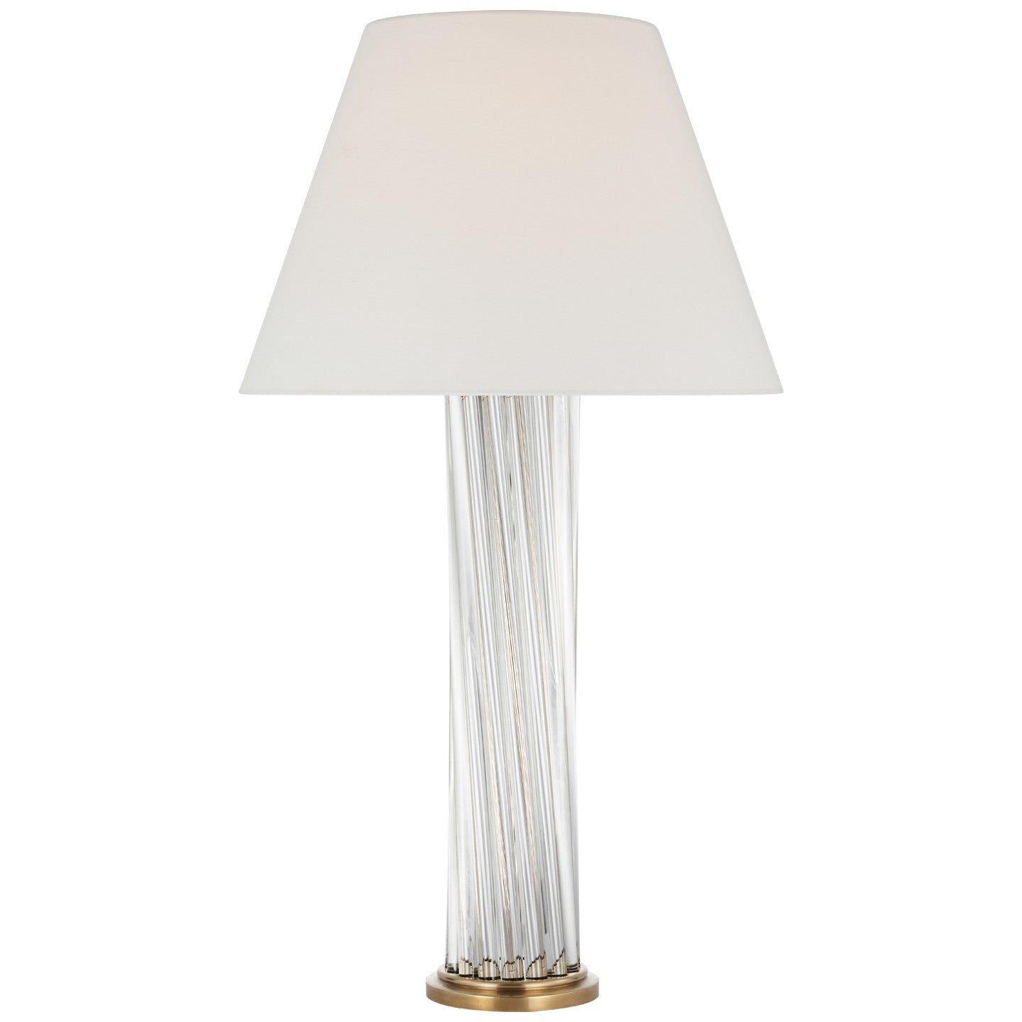 Visual Comfort Signature - PCD 3160CG/HAB-L - LED Table Lamp - Bouquet - Clear Glass Rods and Hand-Rubbed Antique Brass