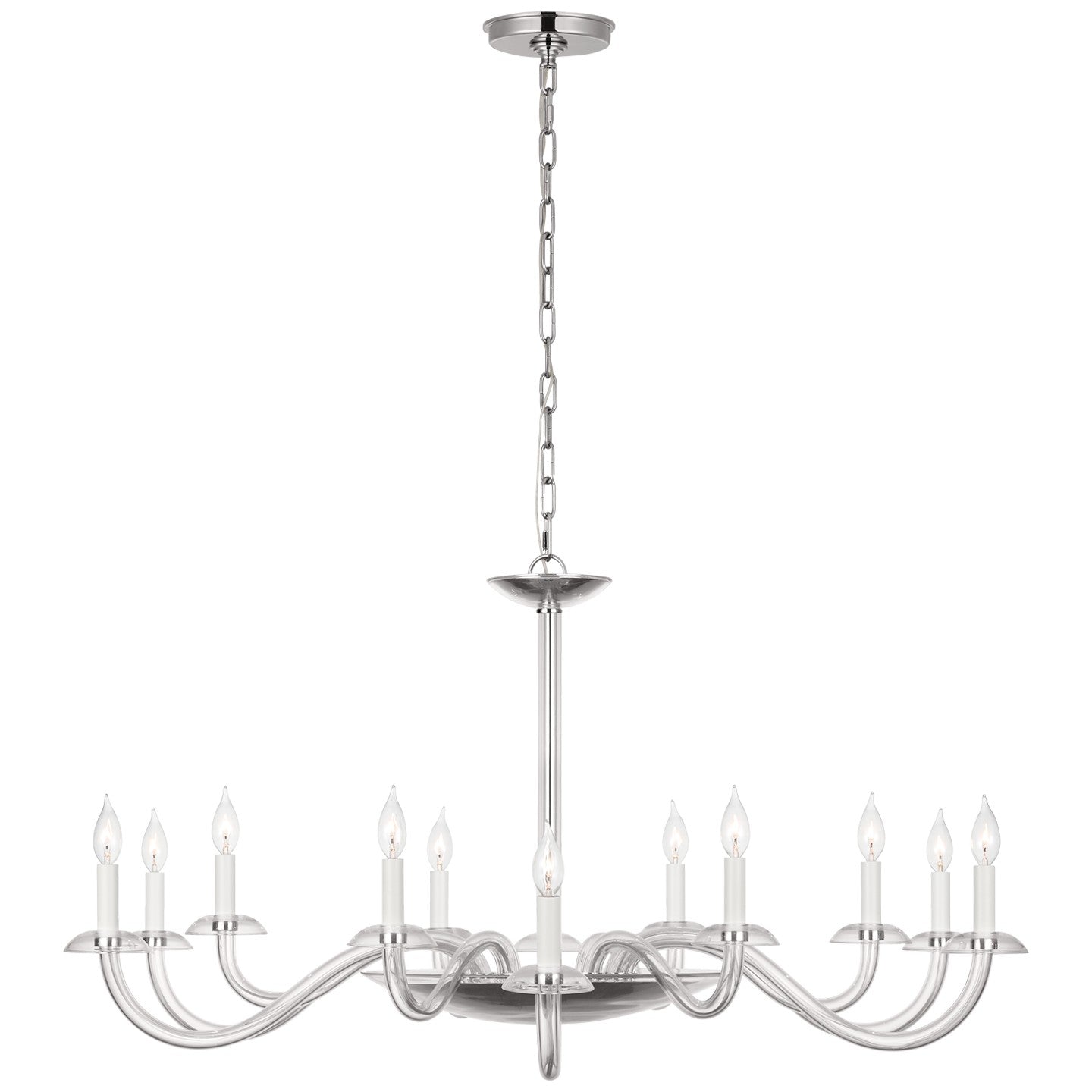 Visual Comfort Signature - PCD 5021CG/PN - LED Chandelier - Brigitte - Clear Glass and Polished Nickel