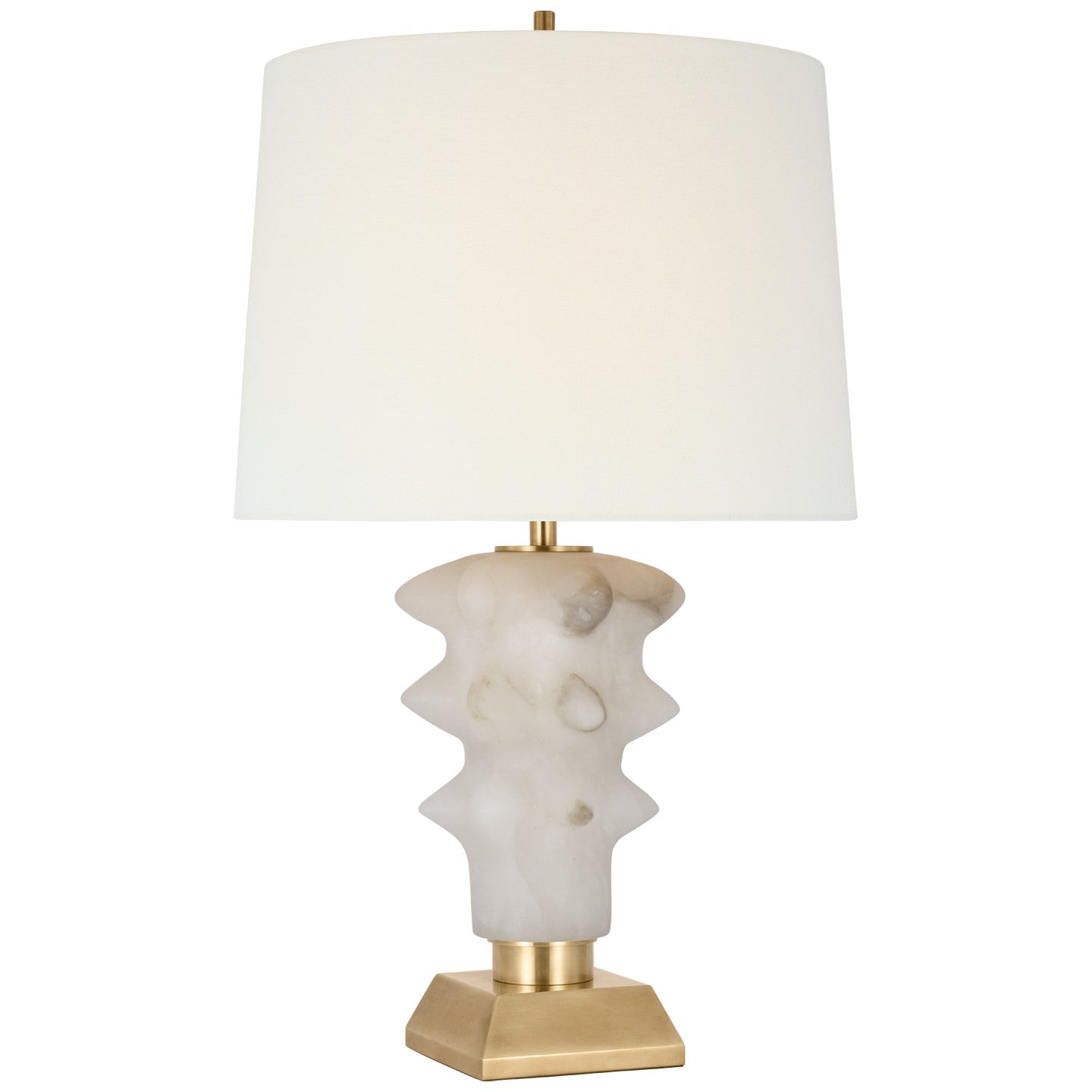 Visual Comfort Signature - TOB 3552ALB/HAB-L - LED Table Lamp - Luxor - Alabaster and Hand-Rubbed Antique Brass