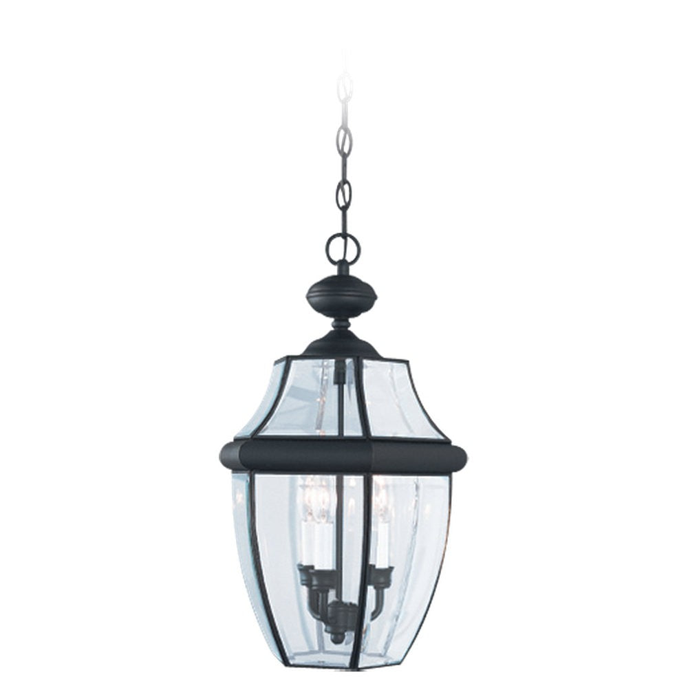 Generation Lighting. - 6039-12 - Three Light Outdoor Pendant - Lancaster - Black