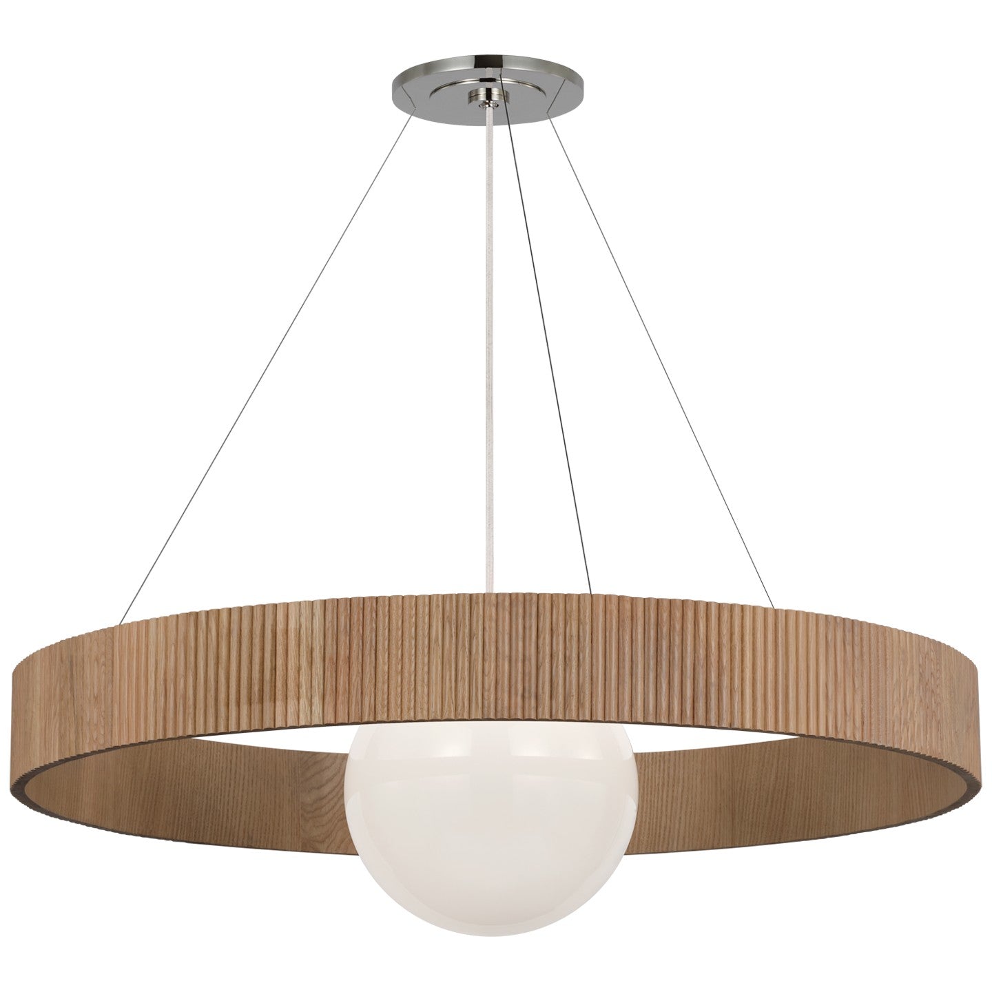 Visual Comfort Signature - WS 5001PN/NO-WG - LED Chandelier - Arena - Polished Nickel and White Glass