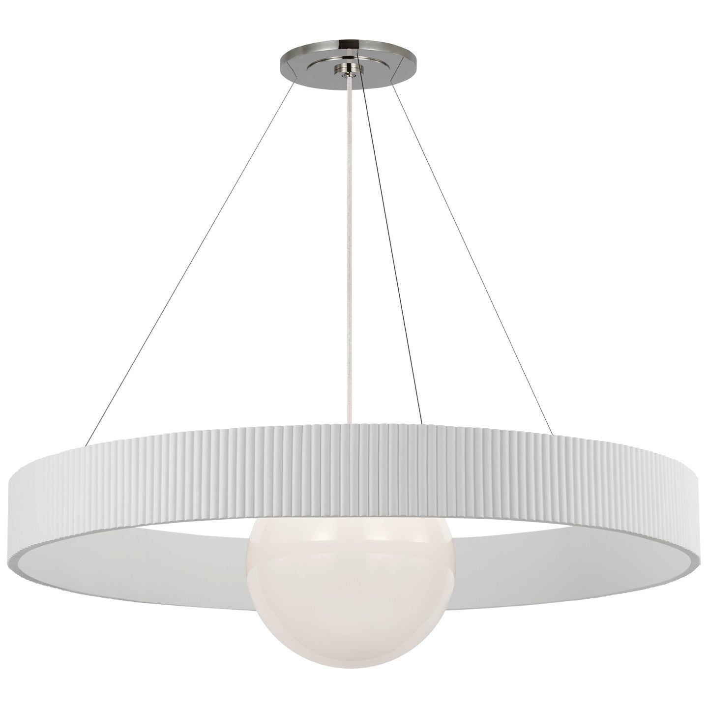 Visual Comfort Signature - WS 5001PN/WHT-WG - LED Chandelier - Arena - Polished Nickel and White Glass
