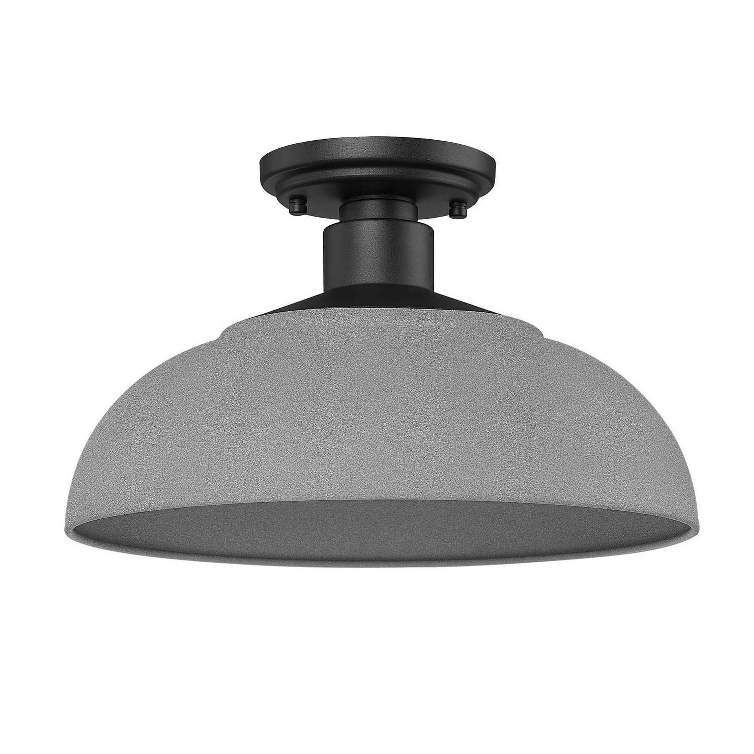 Golden - 2866-OSF NB-NG - One Light Outdoor Semi-Flush Mount - Levitt - Natural Black