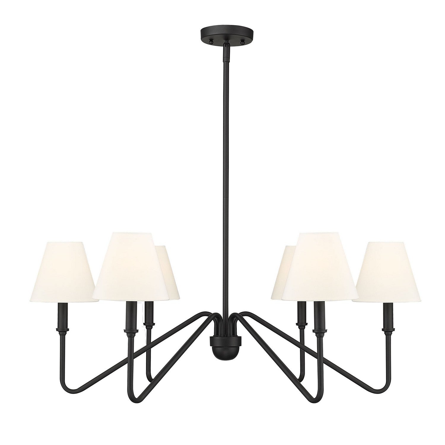 Golden - 3690-6 NB-IL - Six Light Chandelier - Kennedy - Natural Black