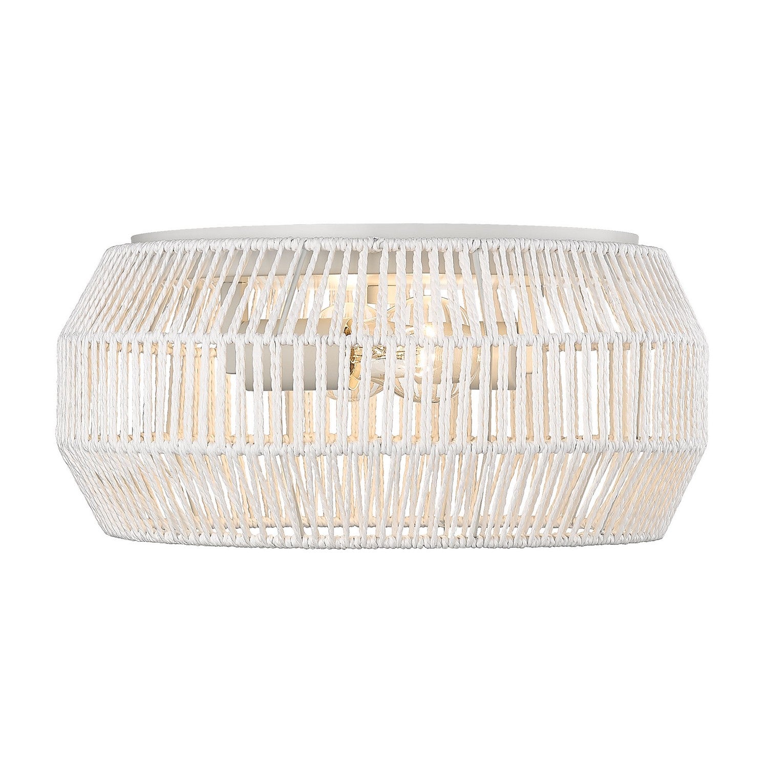 Golden - 6076-FM WHT-WR - Two Light Flush Mount - Marlee WHT - Matte White