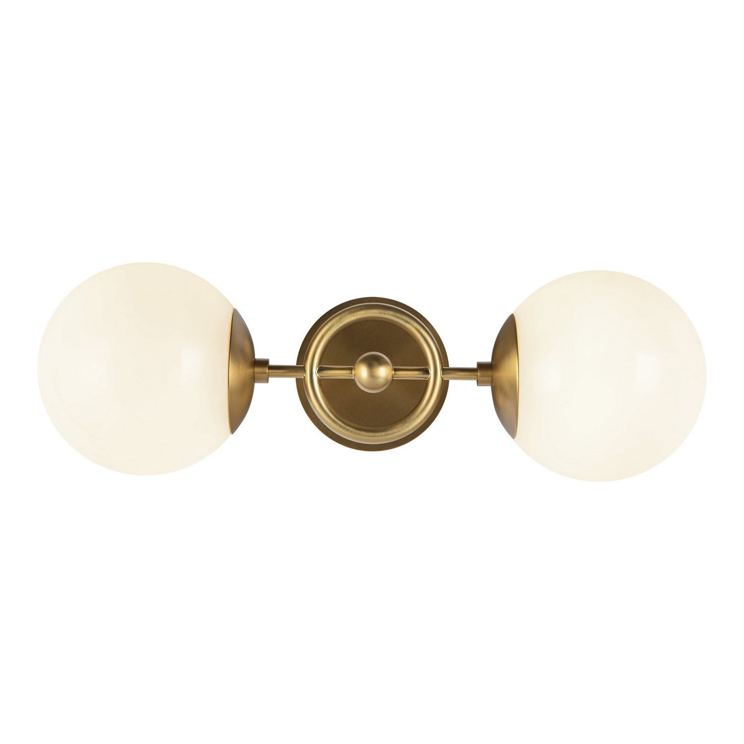 Alora - WV407618BGGO - Two Light Wall Vanity - Fiore - Brushed Gold/Glossy Opal Glass