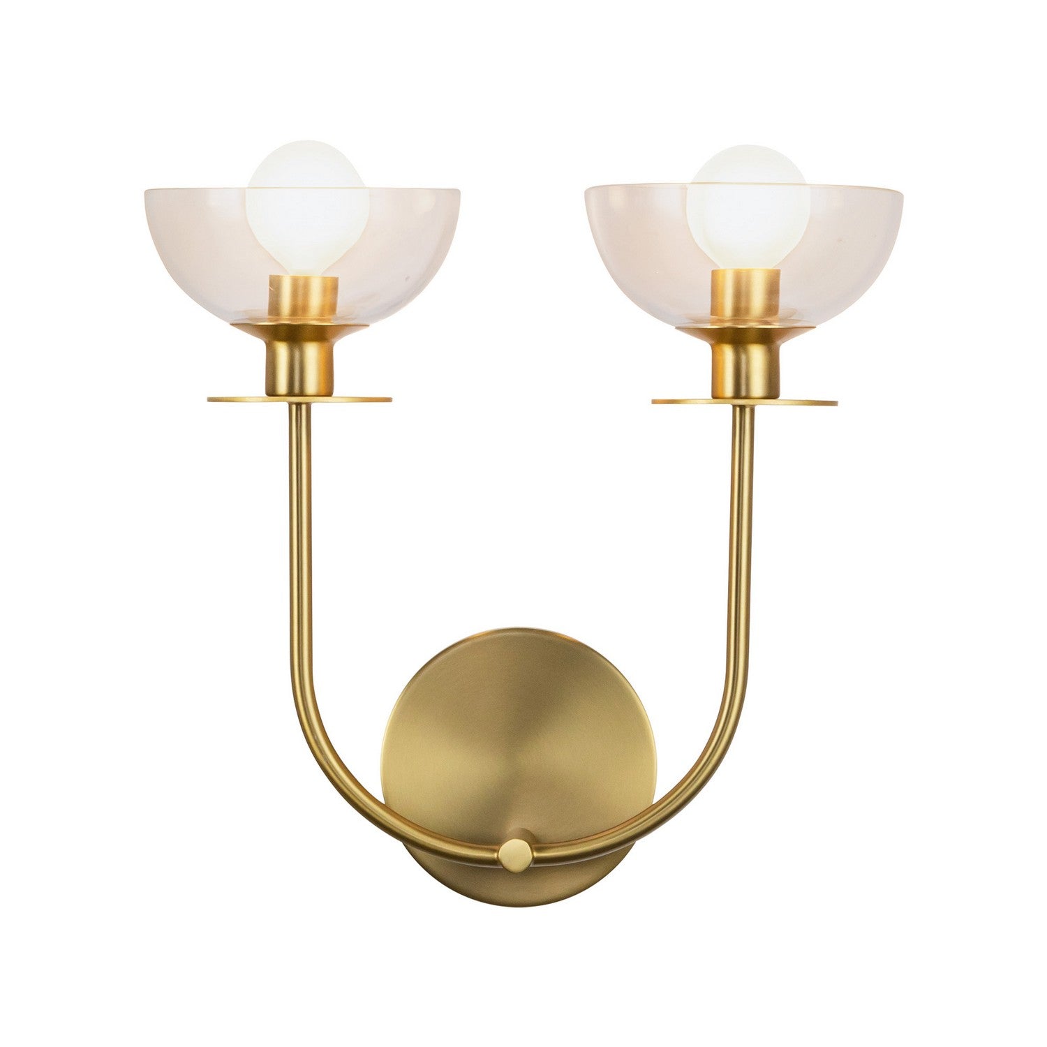 Alora - WV515212BGCL - Two Light Wall Vanity - Sylvia - Brushed Gold/Clear Glass