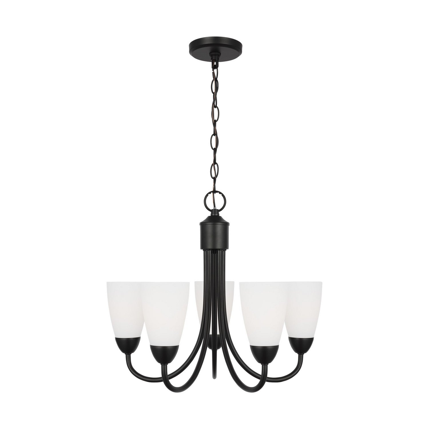 Generation Lighting. - 3120205-112 - Five Light Chandelier - Seville - Midnight Black