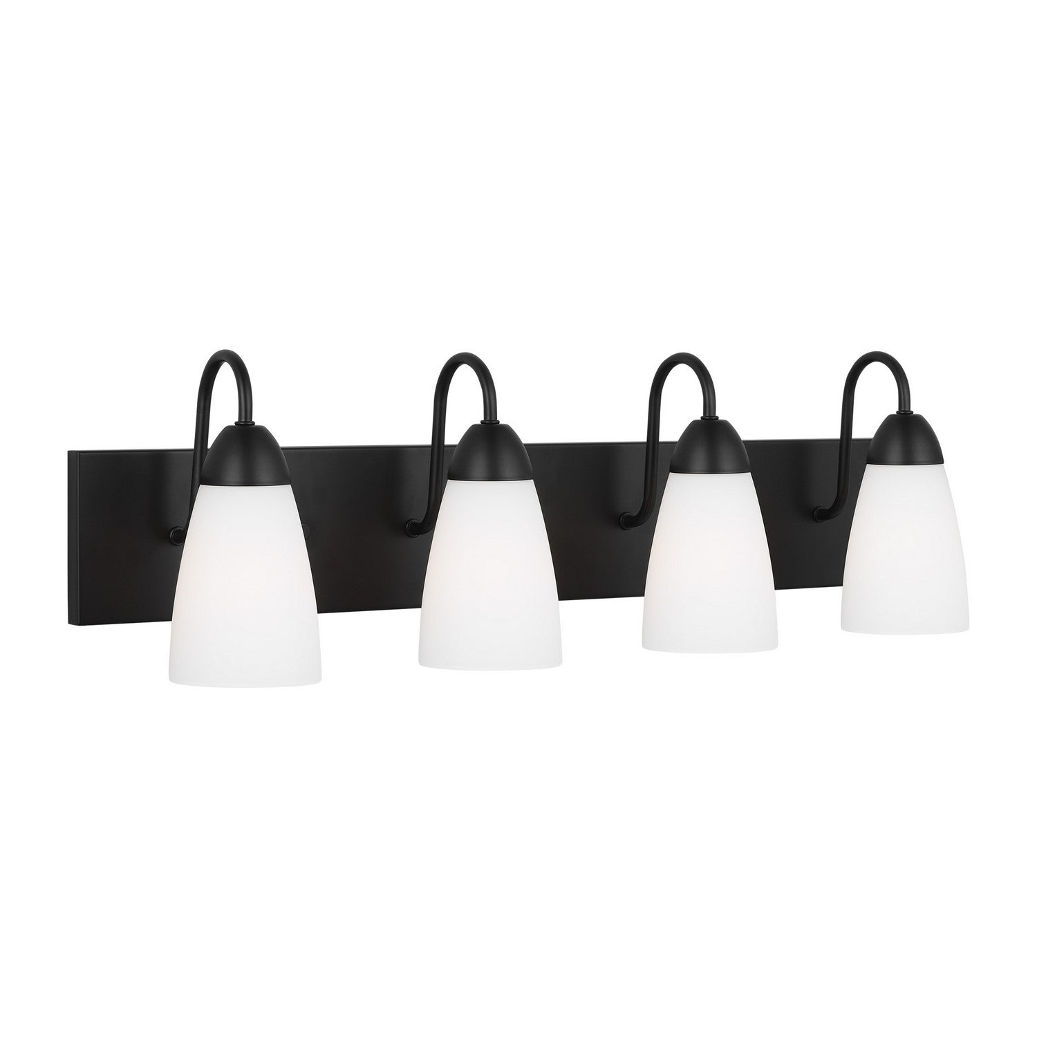 Generation Lighting. - 4420204-112 - Four Light Wall / Bath - Seville - Midnight Black