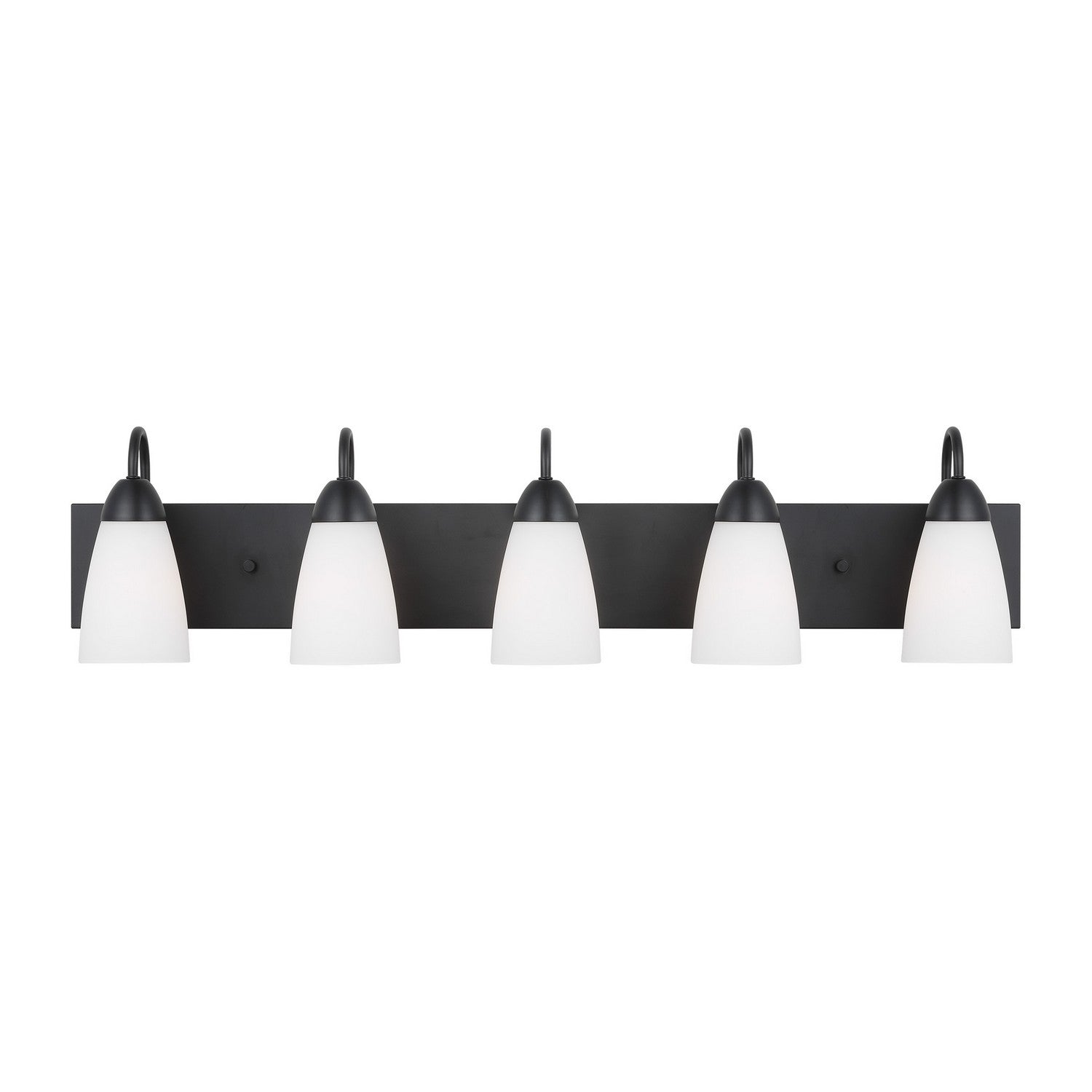 Generation Lighting. - 4420205-112 - Five Light Wall / Bath - Seville - Midnight Black