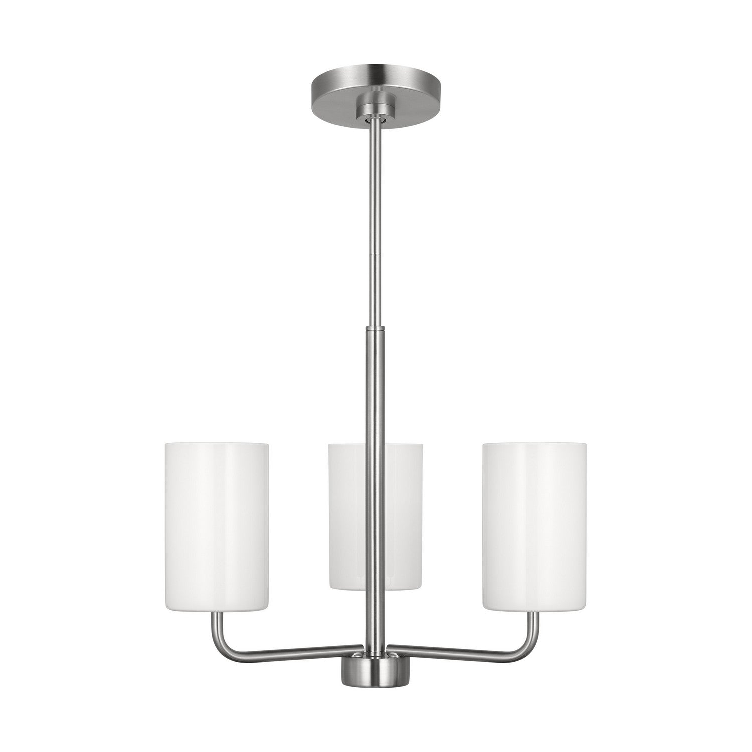 Generation Lighting. - GLC1003BS - Three Light Chandelier - Rhett - Brushed Steel