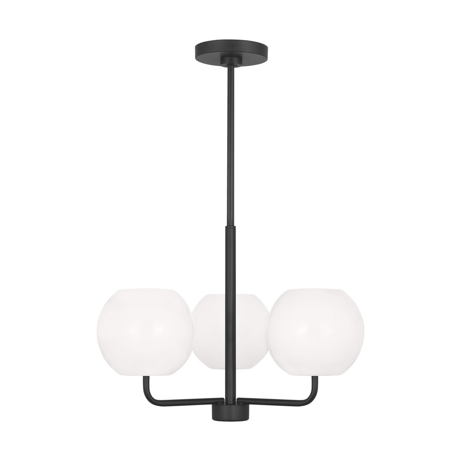 Generation Lighting. - GLC1043MBK - Three Light Chandelier - Rory - Midnight Black