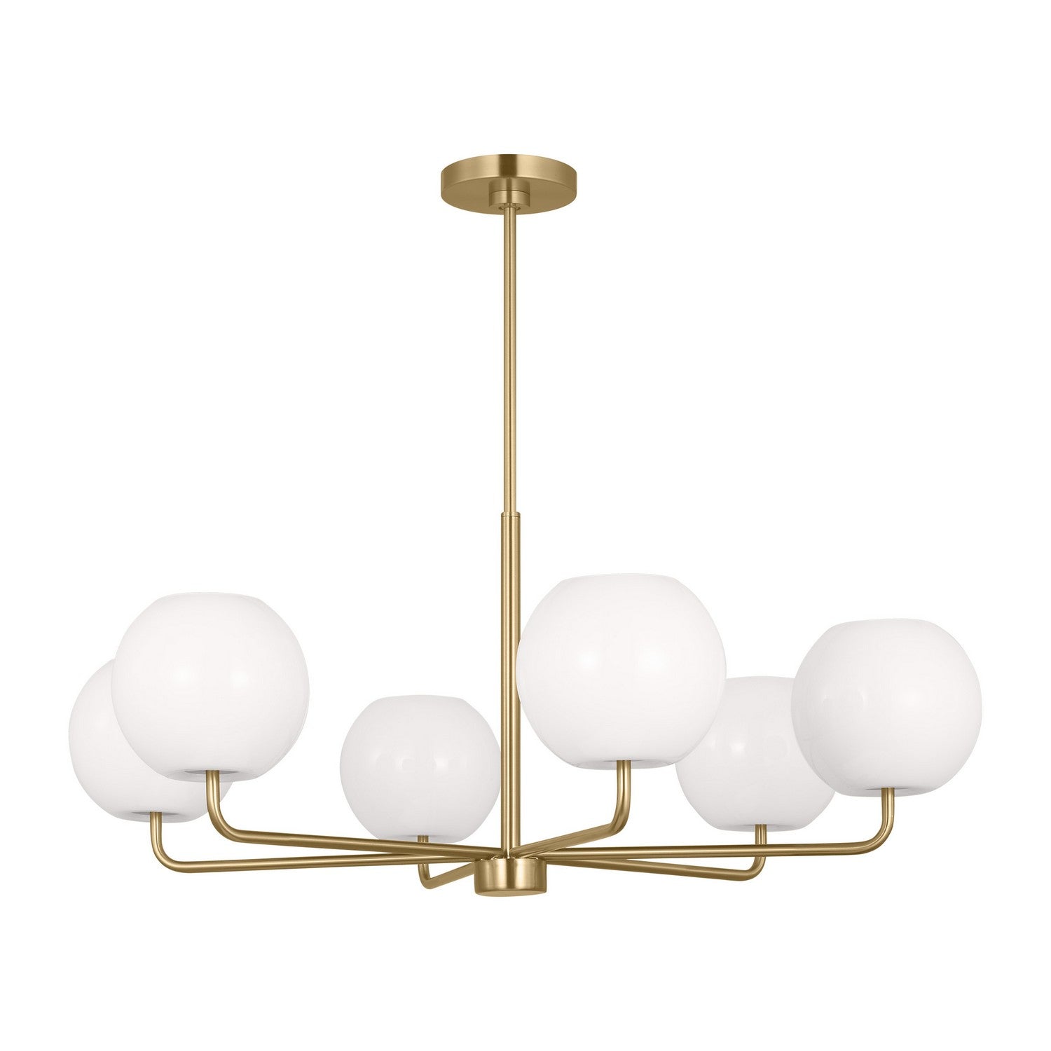 Generation Lighting. - GLC1066SB - Six Light Chandelier - Rory - Satin Bronze