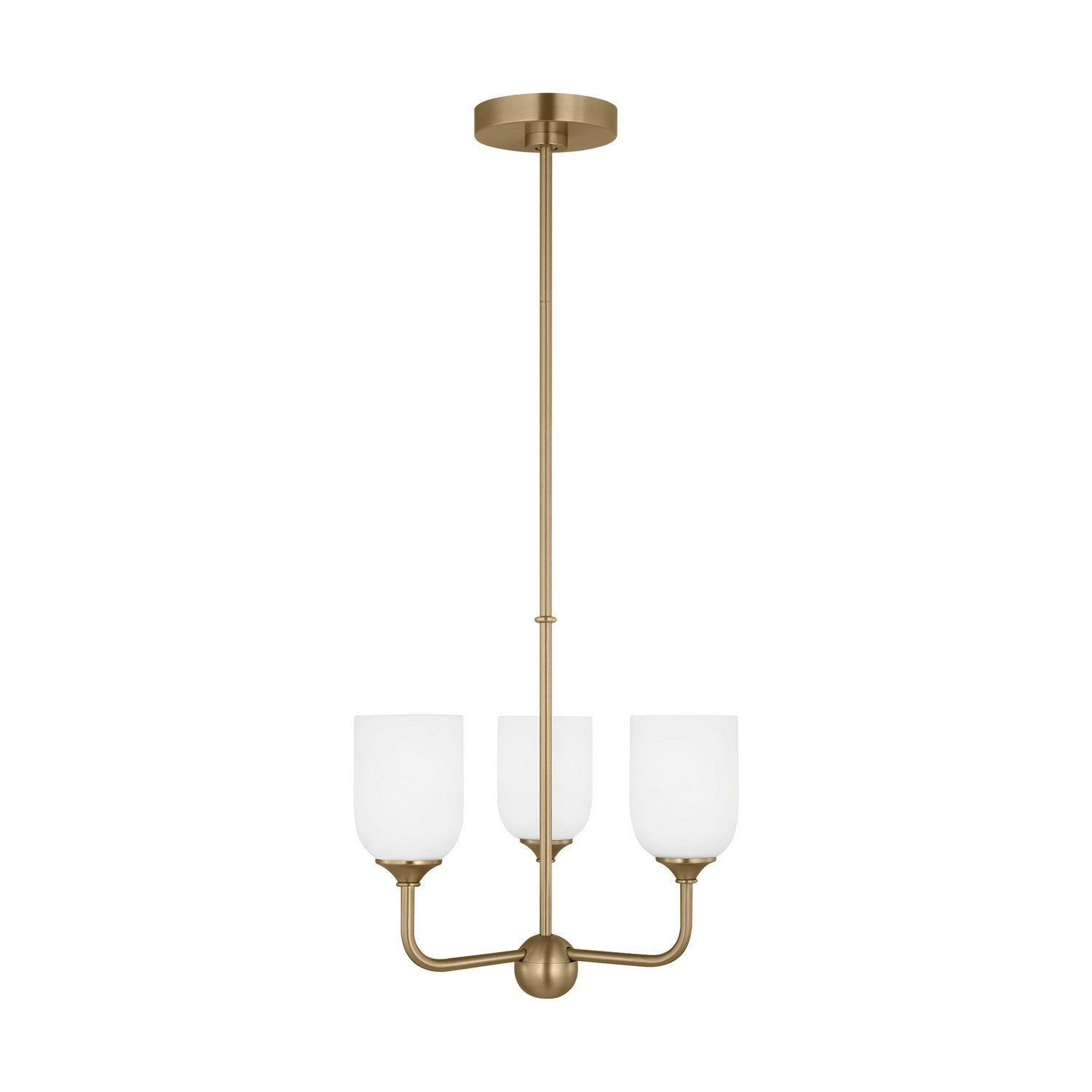 Generation Lighting. - GLC1073SB - Three Light Chandelier - Emile - Satin Bronze