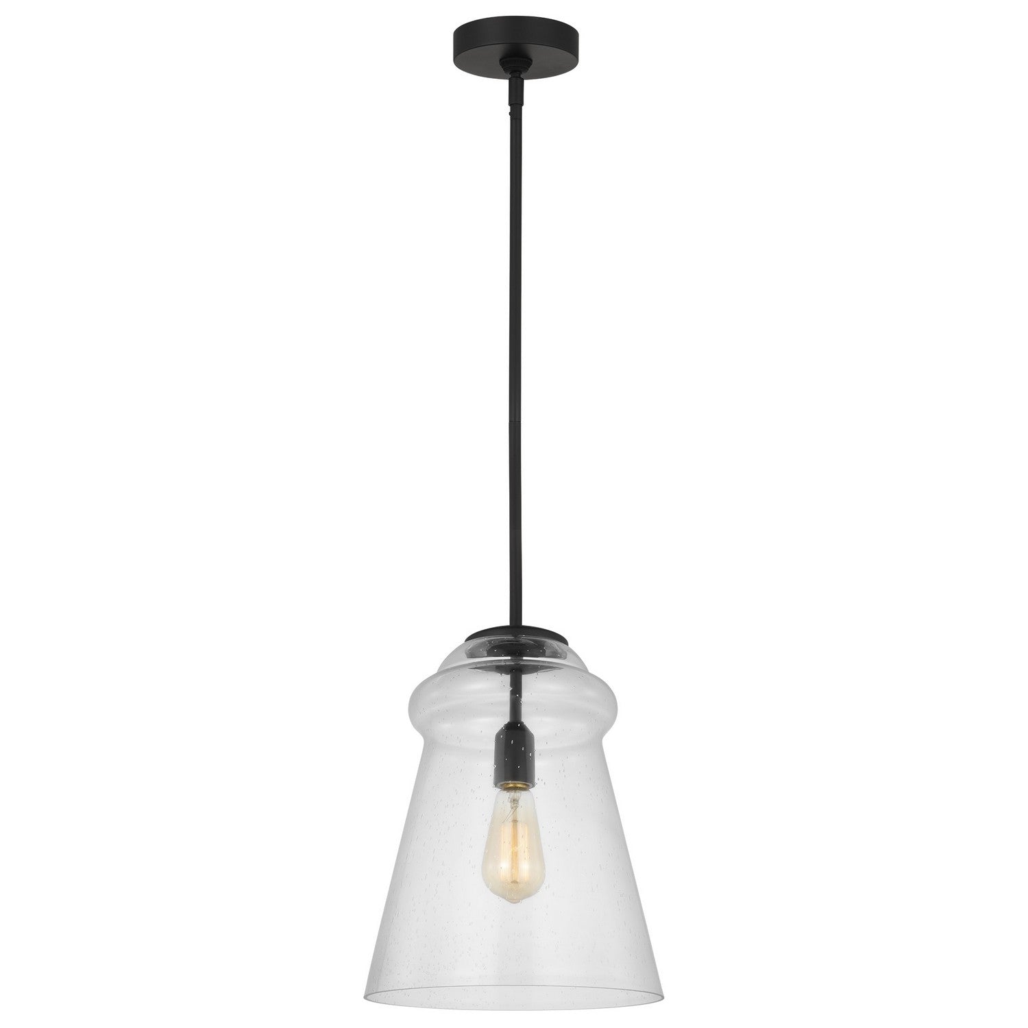 Generation Lighting. - P1459MBK - One Light Pendant - Loras - Midnight Black