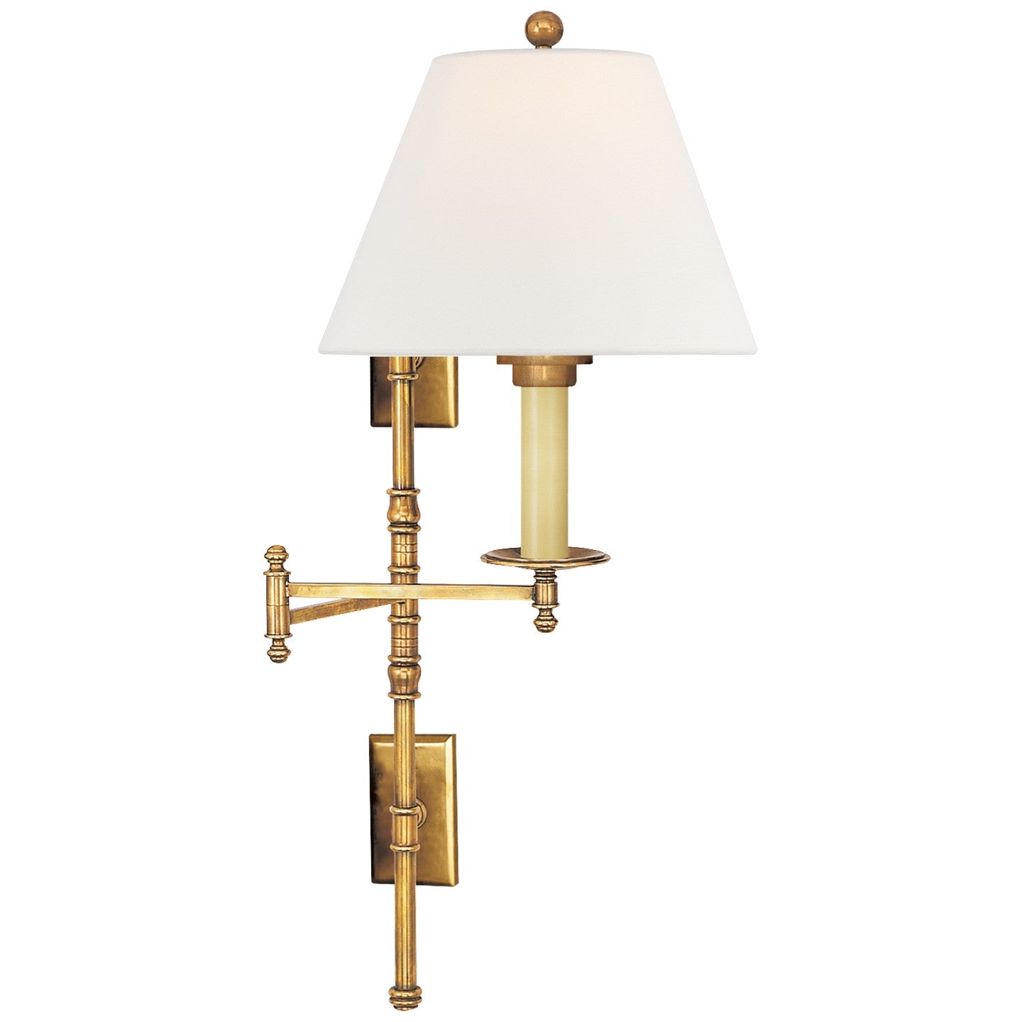 Visual Comfort Signature - CHD 5102AB-L - One Light Swing Arm Wall Sconce - Dorchester3 - Antique-Burnished Brass