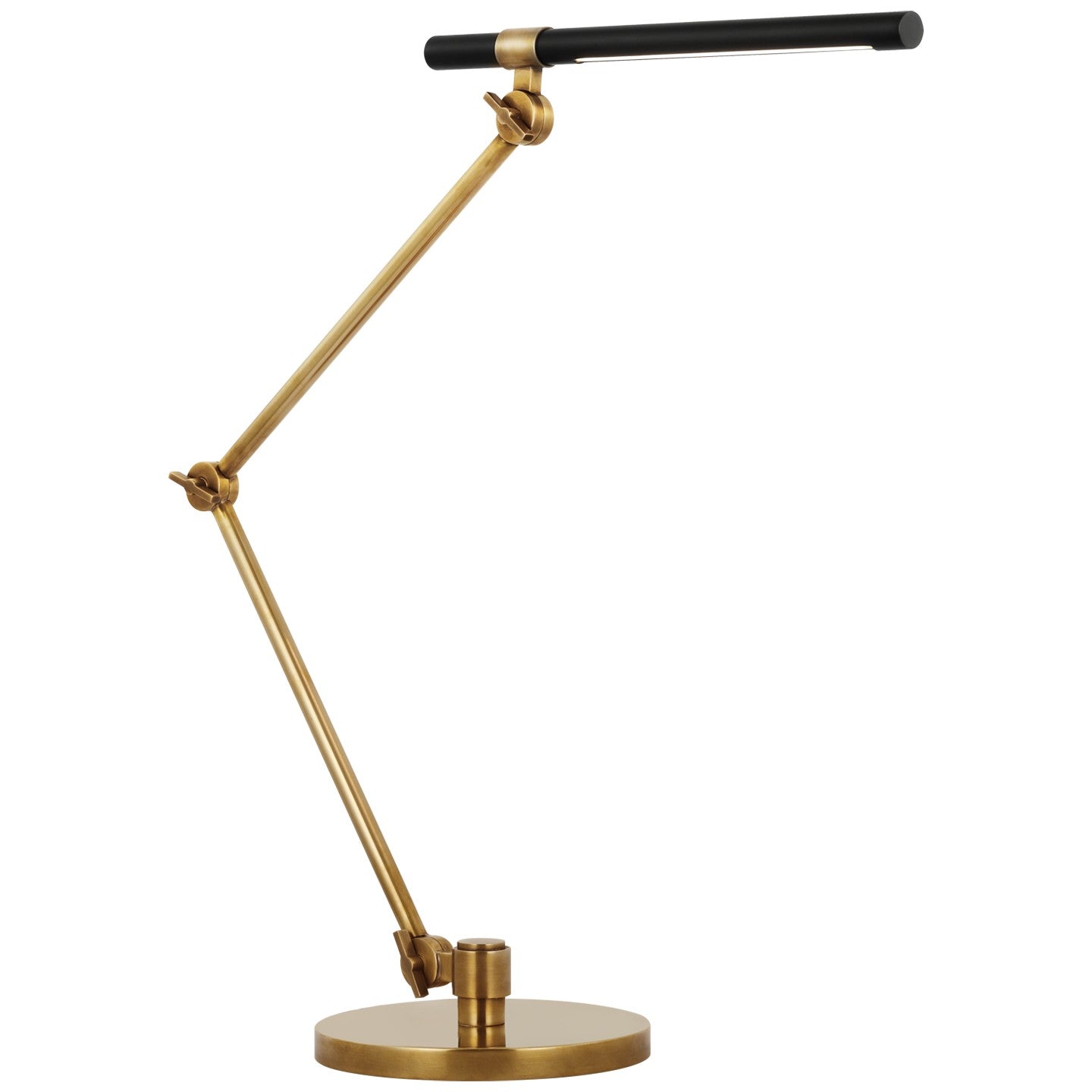 Visual Comfort Signature - IKF 3506HAB/BLK - LED Desk Lamp - Heron - Hand-Rubbed Antique Brass and Matte Black
