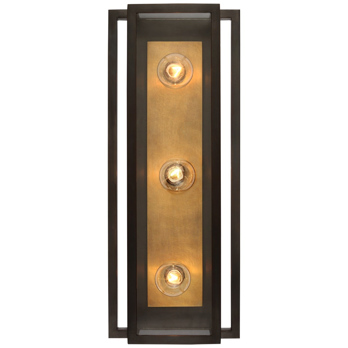 Visual Comfort Signature - S 2202BZ/HAB-CG - LED Vanity - Halle - Bronze and Hand-Rubbed Antique Brass