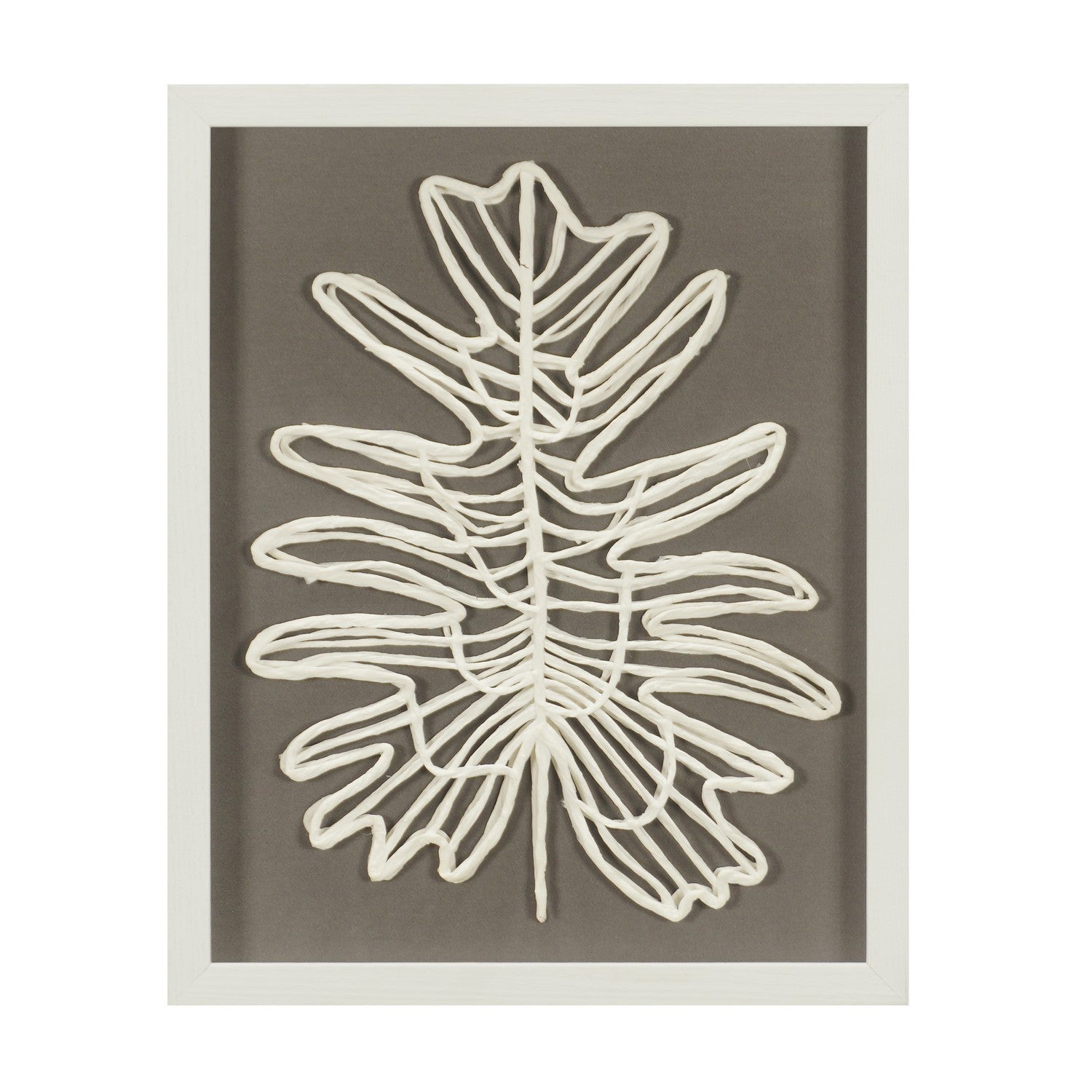 ELK Home - S0036-12127 - Wall Art - Paradise Leaf - Off White