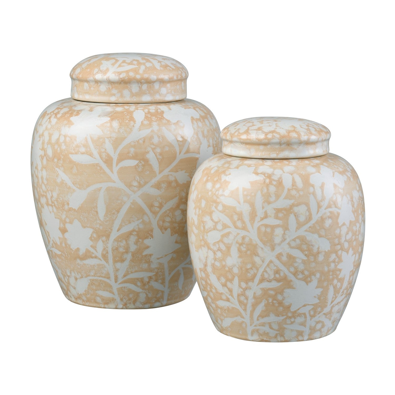 ELK Home - S0037-11351/S2 - Jar - Set of 2 - Yvonne - Cream Glazed