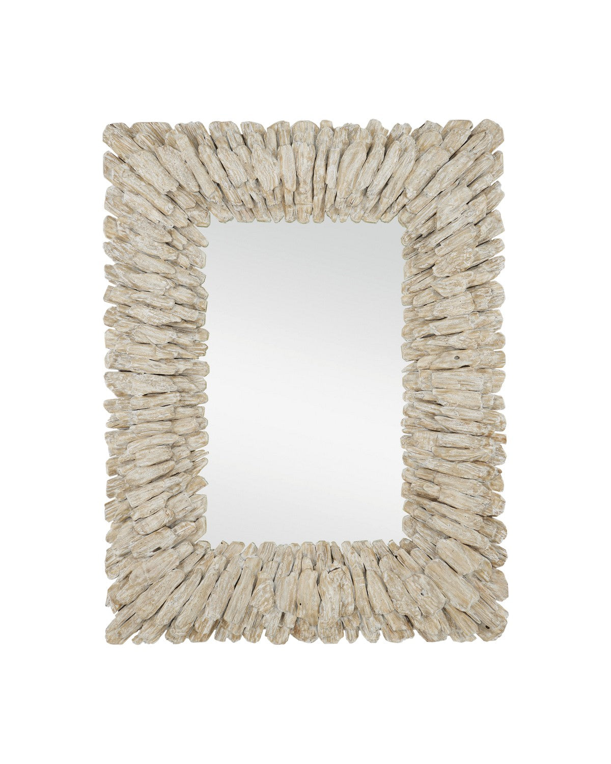 Mirror from the Beachhead collection in Whitewashed Driftwood/Mirror finish