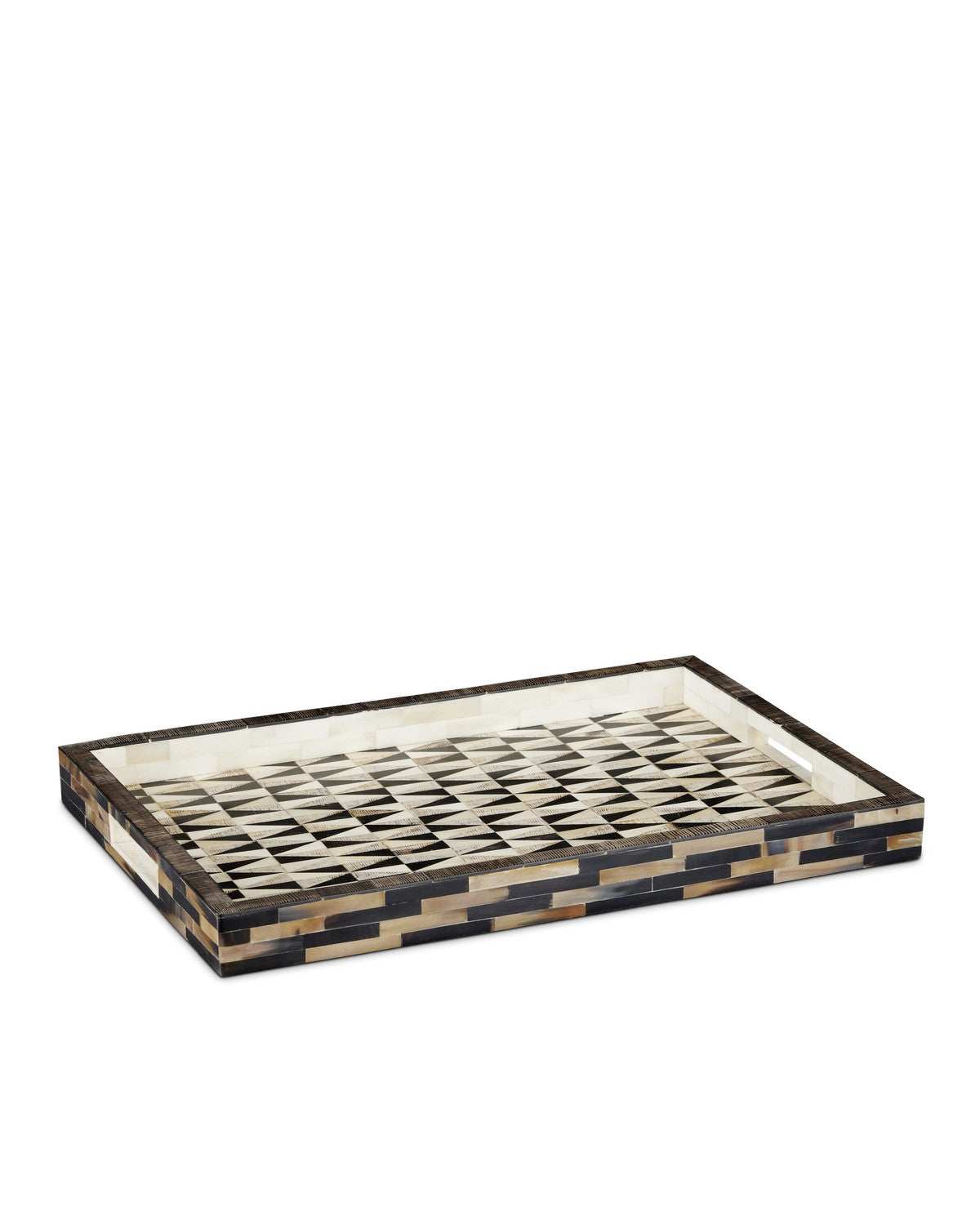 Tray from the Aldo collection in Natural/Black/White finish