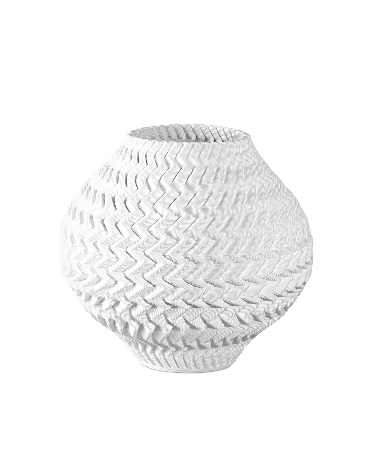 Vase from the Plisse collection in White finish