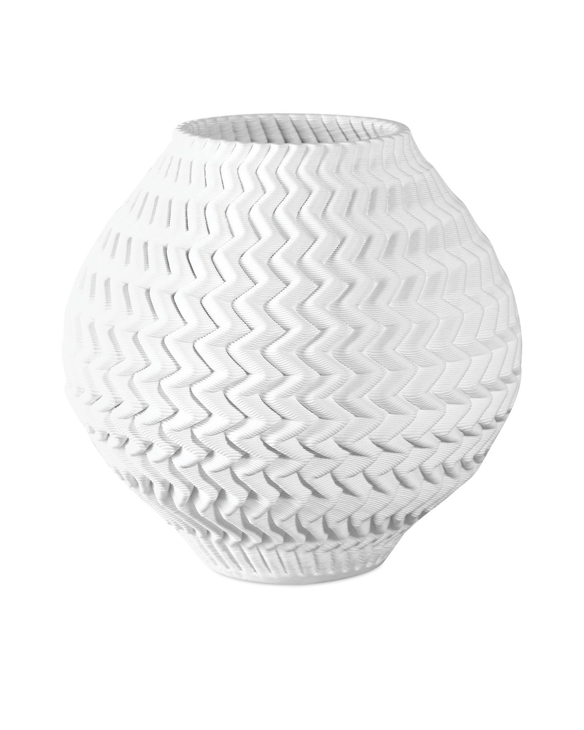 Vase from the Plisse collection in White finish