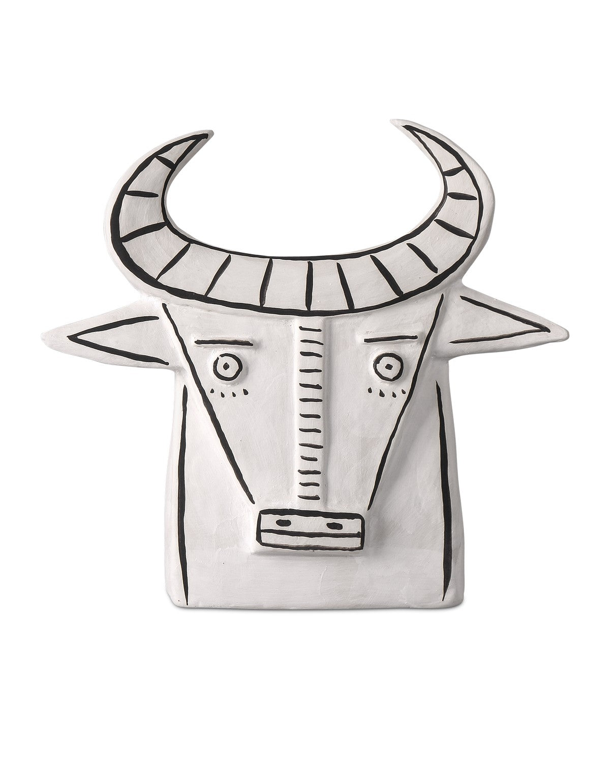 Frank the Bull in Washed White/Black finish