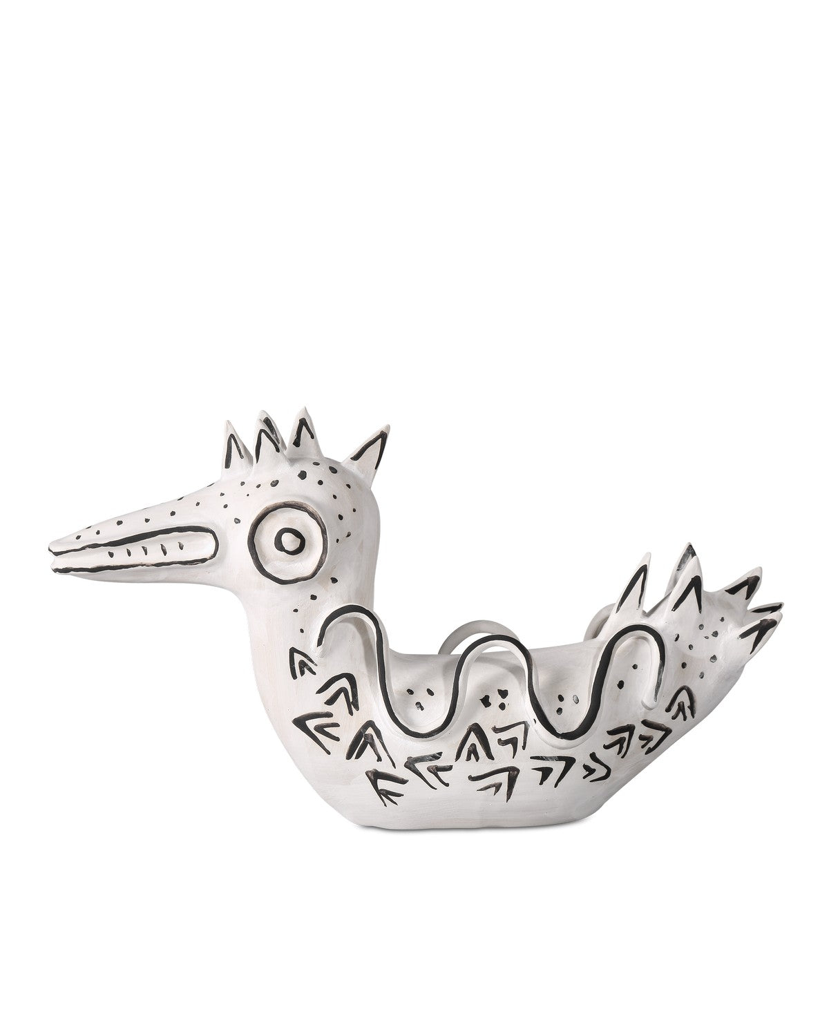 Eunice the Duck in Washed White/Black finish