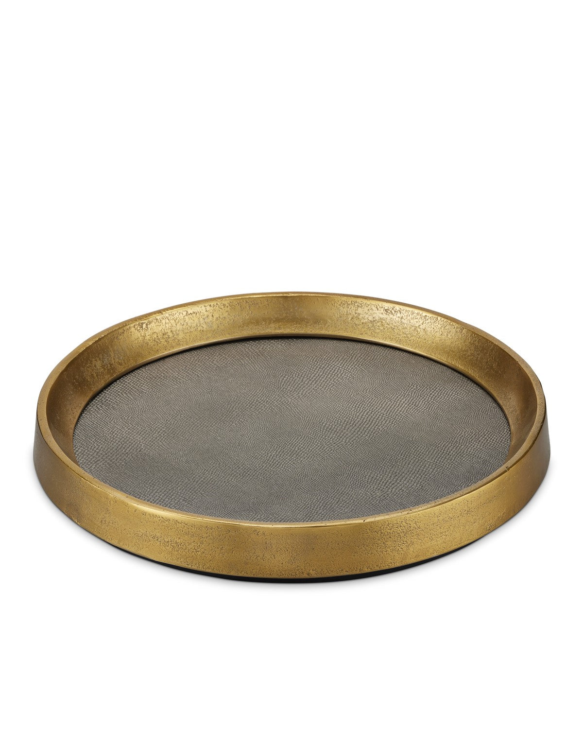 Tray from the Tanay collection in Antique Brass/Graphite/Black finish