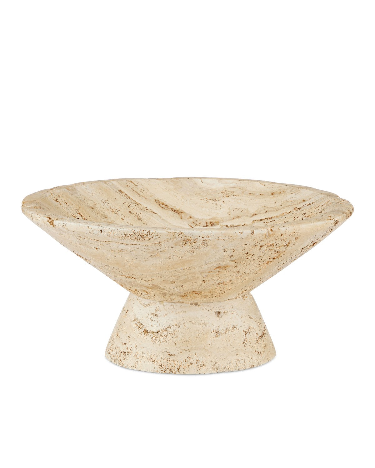 Bowl from the Lubo Travertine collection in Natural finish