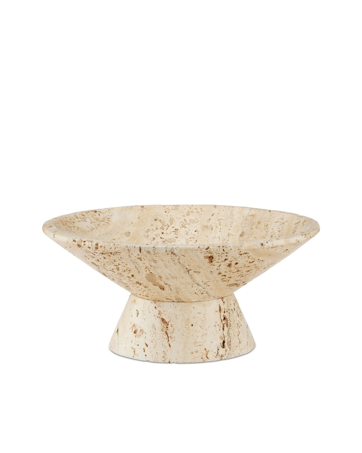 Bowl from the Lubo Travertine collection in Natural finish