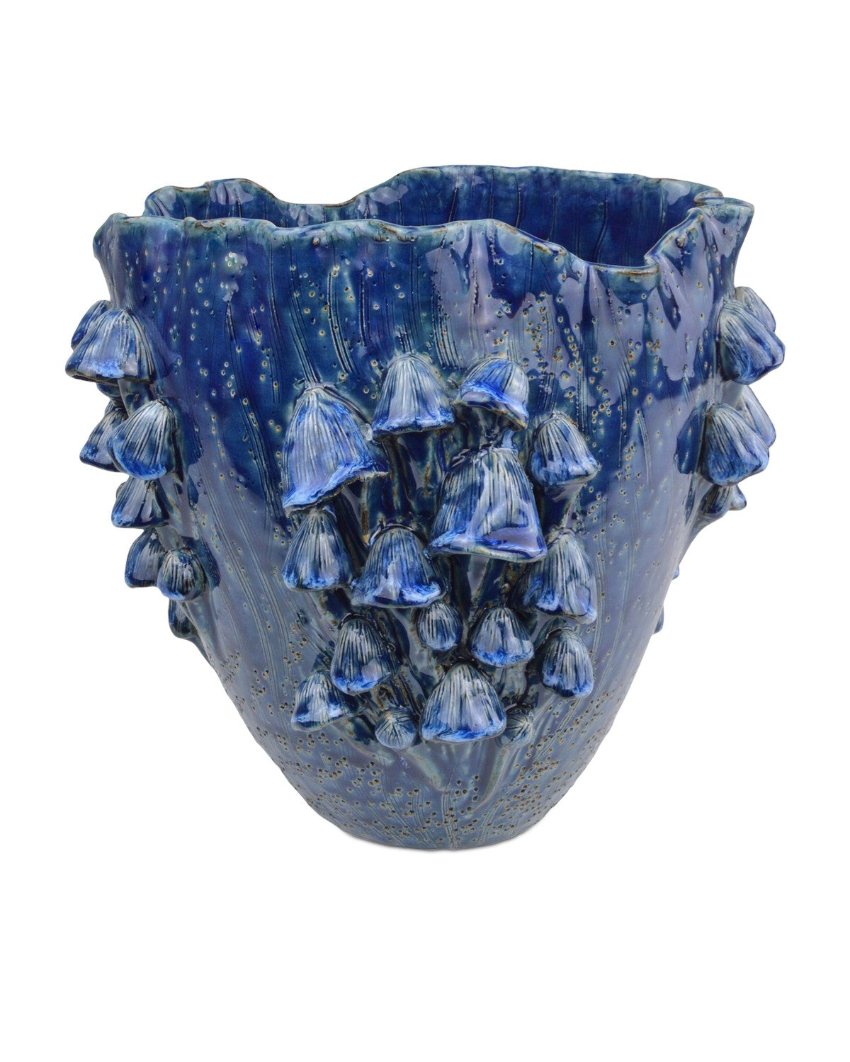 Vase from the Conical collection in Dark Blue finish