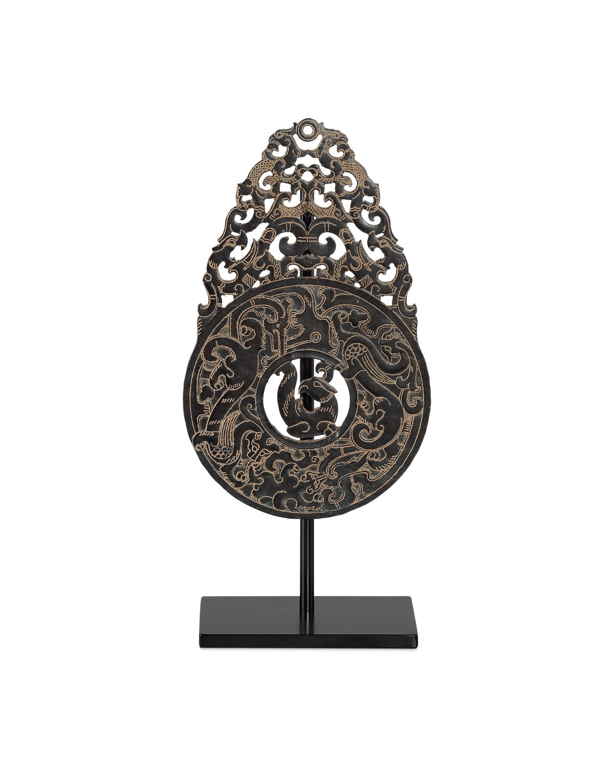 Han Dynasty Jade Symbol in Bronze/Black finish