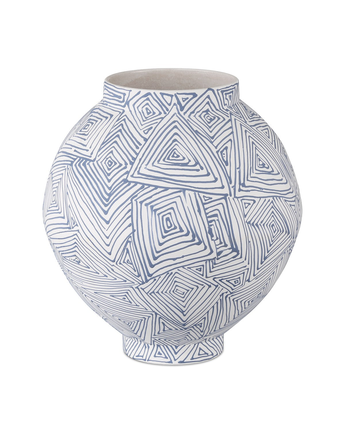 Vase in Blue/White finish